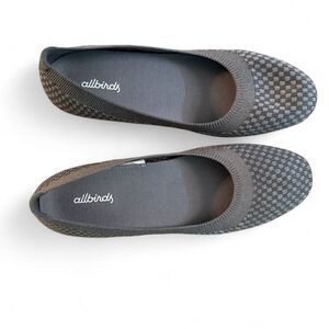 Allbirds Tree Breezer Flats Gray Checkered Knit NWOT | Women’s 7.5